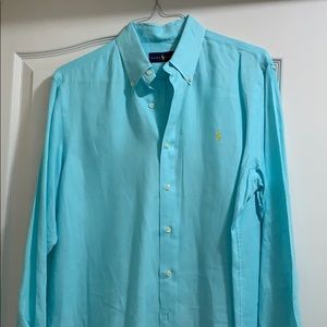 Men polo linen shirt